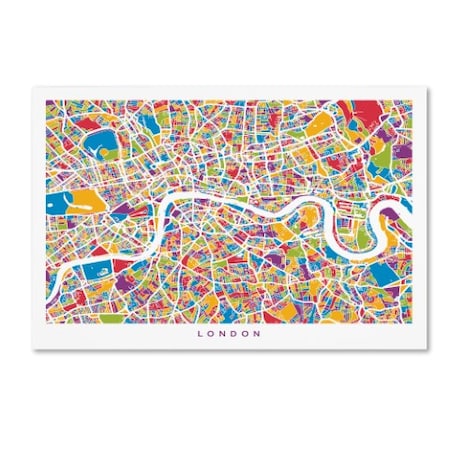 Michael Tompsett 'London England Street Map' Canvas Art,30x47